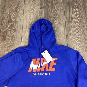 NIKE Men's Club Fleece Hoody Hoodie Royal Blue Florida Gainesville Hooded‎ NEW